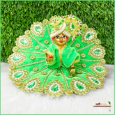 Shaneel Moti Stone Work Green Laddu Poshak